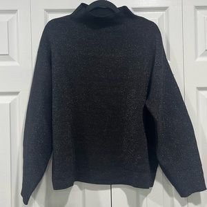 H&M • Black Glitter Oversized Sweater Size Medium Shiny